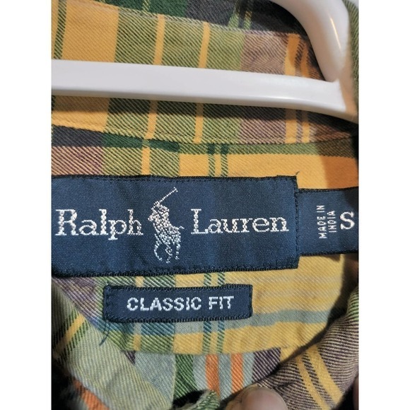 Ralph Lauren Blue Label Multi-color plaid long sleeve shirt men small - Picture 5 of 7